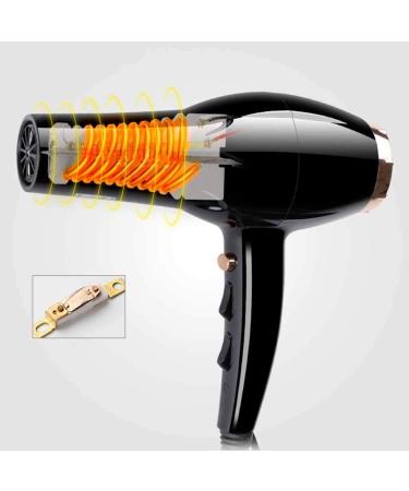 Ionic Hair Dryer Professional Hair Dryer Salon Hairdryer 2300W Constant Temperature Hair Dryer Powerful 3 Speed Settings Cool Button for Heathly Looking Hair Low Noise for Travel and Home Black - Buy Online on GoSupps.com