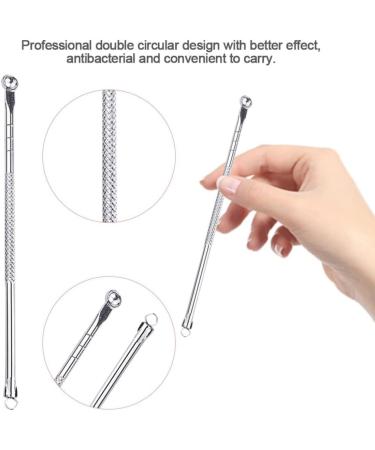 Healifty Removal Needle 2 Sets of 5pcs Needles Facial Blackhead Cleansing Tool with Storage Case Inner Mirror 1 count (Pack of 1) Silverx2pcs - Buy Online on GoSupps.com