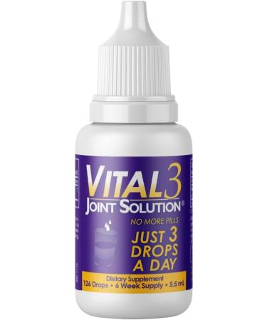 Vital 3 Joint Solution: Clinically Proven Liquid Knee Relief Supplement - Supports Joint Flexibility and Mobility - 1 Bottle - Buy Online on GoSupps.com