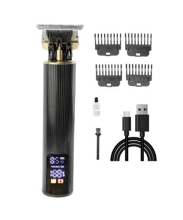 Electric Hair Clipper Bald Hair Clipper Electric Clipper Male Oil Hair Clipper Carving Razor Rechargeable Tool For Men(LCD black)