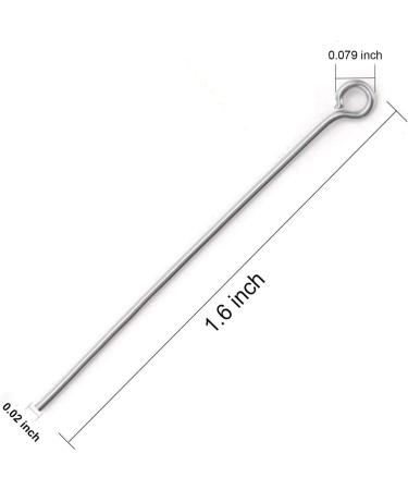 300 Pcs 1.6 304 Stainless Steel Open Eye Pins Headpins for Jewelry Making - Silver - Buy Online on GoSupps.com
