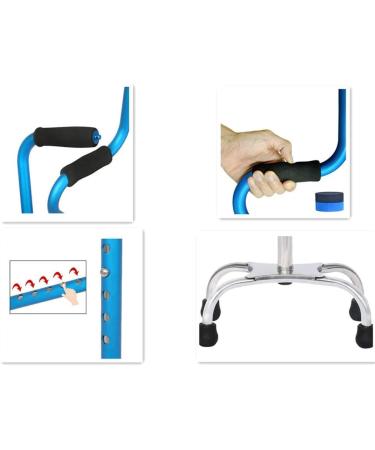 Walking Stick Healthcare Aluminum Alloy Walking Aid Non-Slip Scalable Four-Legged Anti-Skid Crutches with Light for Outdoor Climbing for Elderly Selfless dedication - Buy Online on GoSupps.com
