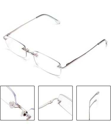 Amorays Frameless Reading Glasses for Women & Men - Modern Design +3.00 Strength Blue Light Filter Anti-Reflective - Stylish & Comfortable - Buy Online on GoSupps.com