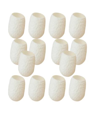 VALICLUD Boules Nettoyantes Visage Soie Naturel 20 Pi ces Exfoliantes Douces pour Peau Sensible Boules de Soin Visage Fibres Naturelles Nettoyage et Exfoliation D licate Quotidienne