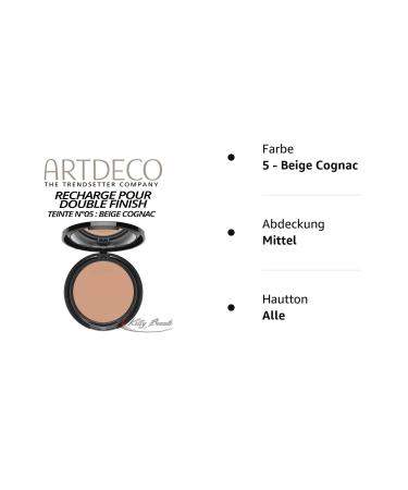 ARTDECO Double Finish Refill - Covering Powder Cream Foundation 9g - Face Make-up in 5 Beige Cognac | International Shipping Available - Buy Online on GoSupps.com