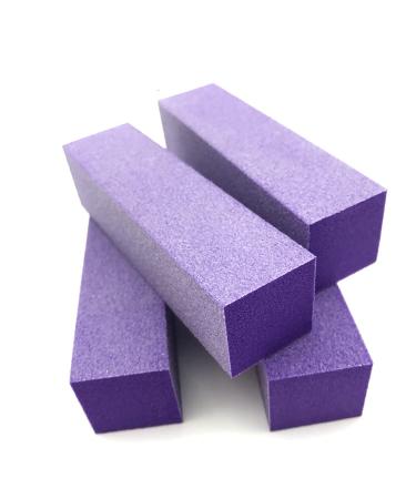 Tachibelle Premium Made in Korea 4-way Buffer 100/180 Grit Premium Nail File Buffing Block (Purple with White) (10PCS)