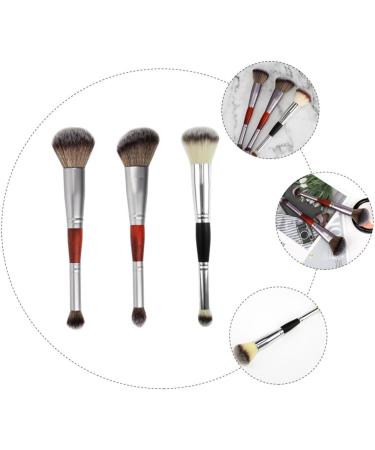Baluue 3pcs Double-ended Makeup Brush Female Makeup Tool Highlight Woman Eyeshadow Brush Artificial Fiber - Buy Online on GoSupps.com