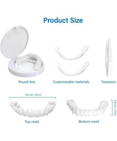 Buy 2 Pairs of Prosthetic Fake Teeth - Cosmetic Veneers for Men & Women Immediate Tooth Whitening Solution for Bad Teeth - Buy Online on GoSupps.com