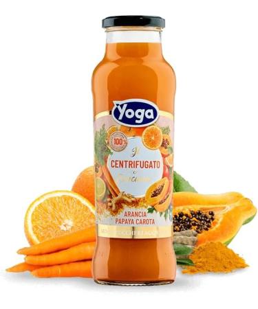  Italian Gourmet E.R. Yoga il Centrifugato con Turmeric Fruit Concentrate with Turmeric Orange Papaya and Carrot Fruit Juice without Added Sugar 680 ml Glass Bottle + Polpa di Pomodoro Italian Gourmet Polpa - Buy Online on GoSupps.com