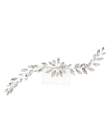 Ipetboom Hair Side Combs Rhinestone Barrettes Wedding Hair Clip Rhinestone Hair Clip Hair Teasing Comb Decorative Hair Combs Bride Insert Comb Bridal Bride Hair Clip Accessories Manual Miss