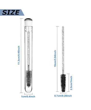 Disposable Mascara Brushes Tubes Set - 20 Pieces Empty Tubes with Eyelash Brushes for Extension - Diamond Black - Buy Online on GoSupps.com