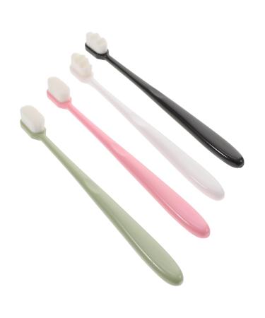 Nolitoy 4 pieces of soft toothbrush for adult travel toothbrush children's toothbrush. Building toothbrush manual toothbrush tooth for teeth soft toothbrush extra soft 1 piece (1 Pack)