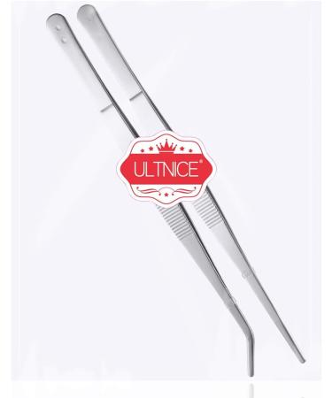 ULTNICE 2pcs Stainless Steel Feeding Pliers Tweezers for Reptiles - Straight & Curved for Snakes Lizards & Spiders (Silver) | Shop Internationally - Buy Online on GoSupps.com