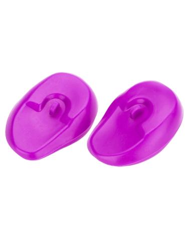 Besreey Silicone Ear Covers for Hair Styling - Ear Shield Protective Cover | Ear Protectors Ear Shower Covers Reusable Hair Dye Earmuffs Silicone for Home Salon Barber Purple