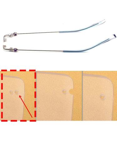 VekkEr Eyeglass Temple Replacement - 1 Pair Metal Temples for Rimless 2-Hole Glasses - Durable Blue Eyeglass Repair Parts for International Shipping - Buy Online on GoSupps.com