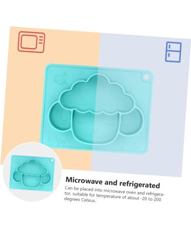 Green Silicone Kids Dinner Plate - Toddler Divided Plate for Supplementary Food - Grip Dish 23x18.3x3cm - Buy Online on GoSupps.com