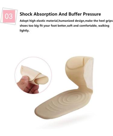 Back Heel Protector Gel Inserts - Anti-Slip Shoe Grips for Women (3 Pairs) - Buy Online on GoSupps.com