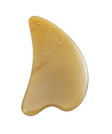 Minkissy Horn-Schabbret Guasha-Board For Spa body scratch board body massage-scrub-tool Grip-Schabebett Guasha plate Foot scratch paddles Muscle scraping. Face Yak-Horn beige 9.5x5.5cm