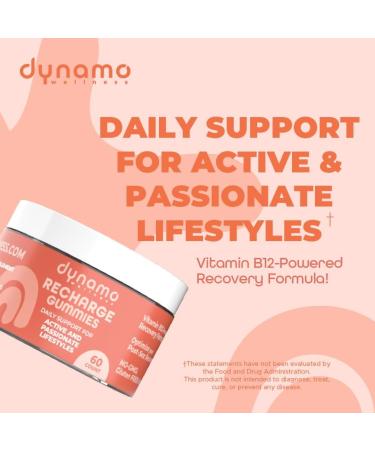 Dynamo Wellness - Recovery Gummies with Ashwagandha - Healthy Gummies for Post-Activity Support - Natural Ingredients for Daily Wellness & Recovery - 60 Count - Buy Online on GoSupps.com