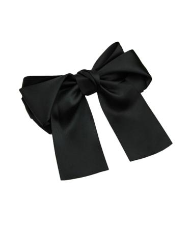 Gemini_mall Z17N Black bow hair clip Acrylic Black