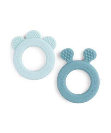 Done by Deer Teething Ring Set - 2 Silicone Deer Friends in Blue | Safe & Stylish Baby Teethers - Buy Online on GoSupps.com