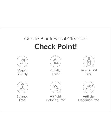 Gentle Black Facial Cleanser 4.73 Fl Oz | Vegan, Hydrating & pH Balanced - Daily Face Wash for 99% Fine Dust Removal - Buy Online on GoSupps.com