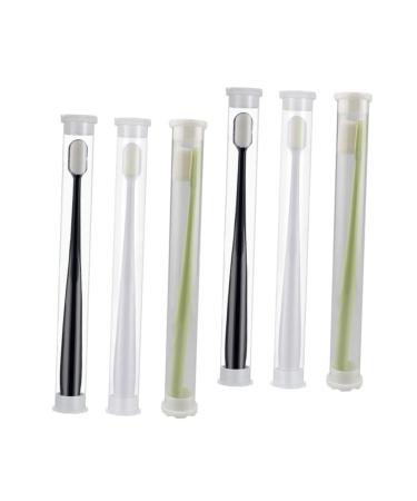 Solustre 6st nano toothbrush for pregnant carpal tunnel manure support baby tools Extra soft toothbrush nano toothbrush pregnant woman ABS-Highlight handbook Handbook captivity