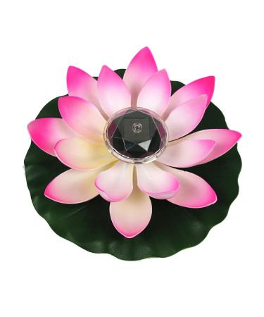 Solar Flower Light Artificial Lotus Shape Garden Pool Lamp Night Light Solar Pool Light Creative Solar Light (Color : Pink) (Pink)