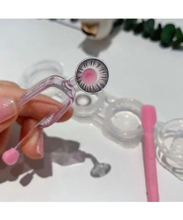 Contact Lens Tweezers & Spoon Set - Travel Size Soft & Safe Tool for Easy Lens Handling (Pink) - Buy Online on GoSupps.com