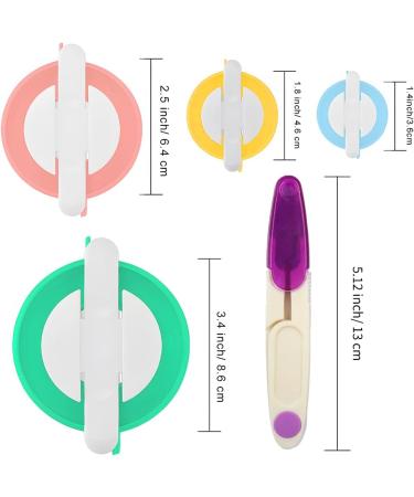 Brimfulite Pom Pom Makers Set with Scissors - 4 Sizes for DIY Yarn Crafts (Green Blue Pink Yellow) - Buy Online on GoSupps.com