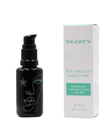 Wecares Bio Hyaluron Eye Cream - Vegan 30ml Moisturizer with Rambutan OPC & Aloe Vera - Natural Ingredients - Made in Germany - Buy Online on GoSupps.com