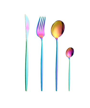 Travel Cutlery Set Cutlery Sets 24 Piece Portable Reusable for Big Family Camping Picnic Kitchenware (Size : Color)