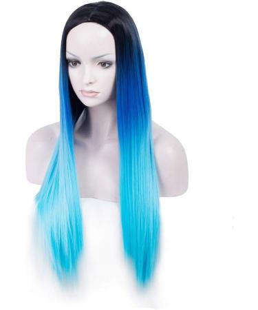 Buy GCX Ladies Straight Blue Gradient Wig | Fashionable & Breathable Women's Wig - Buy Online on GoSupps.com