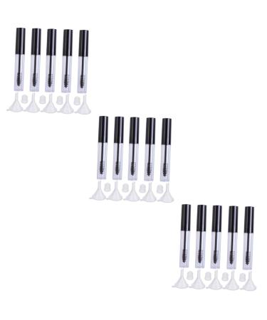 Healeved 15 Pcs Eyelash Brush Tube Empty Eyelash Tube Empty Mascara Tube Empty Eyelashes Tube Empty Tube 1 g (Pack of 1) Blackx3pcs