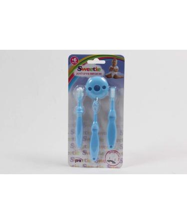 Sweetie Toothbrush Set (3 Pack) - Silicone Baby Toothbrush Set for Infants (0-2 years) - First Toothbrush Kit for Babies (Color May Vary) - Buy Online on GoSupps.com