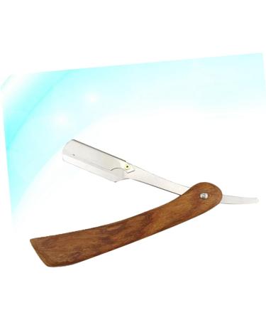 Angoily Portable Snail Essence Delay Steel Razor | Double Hairdresser Metal Razor for Men | Safe Manual Scraper with Wooden Handle - Buy Online on GoSupps.com