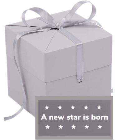 BUSHBABY 'A New Star is Born' Baby Comfort Blanket in Box | Blue Baby Gift Set for Boys | Plush Teddy Security Blanket for Newborns | Soft Toy for Babies - 10cm - Buy Online on GoSupps.com