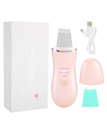 Skin Scrubber Face Spatula Pore Cleansing Exfoliating Agent Acne Extraction for Deep Facial Cleansing Face Cleaning Machine Acne Removal Skin Cleansing(Pink)