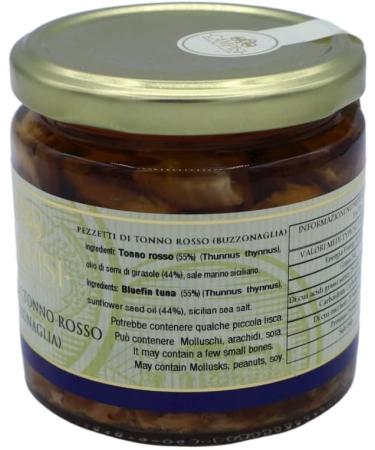 Campisi Buzzonaglia Sicilian Red Tuna Pieces 220g - Buy Online on GoSupps.com