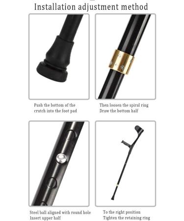 PSMPENG Forearm Crutches Adjustable Cane Forearm Crutches (1 Pair) - Lightweight Arm Cuff Crutch - Adjustable Comfortable Wrist Handle Standard and Tall Adults Lightweight Aluminum Lightweight Arm Black - Buy Online on GoSupps.com