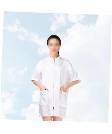 FRCOLOR Men's Hair Dyeing Clothing Actually Easy Clean Stylist Coat Cover While Vests Running Vest Men's Hair Dye Short Sleeve Woman Hair Dyeing Clothing Zip Jacket - Buy Online on GoSupps.com