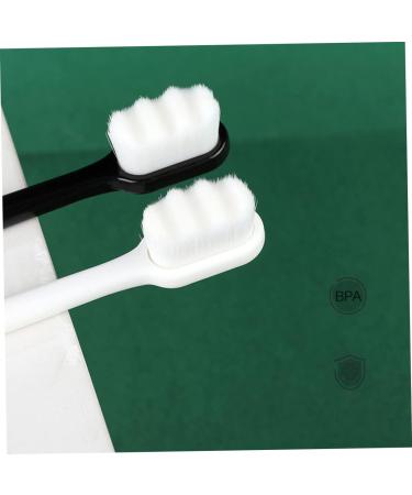 Minkissy 2-Pack Ultrafine Soft Toothbrush - Extra Soft Couples Tooth Cleaning Brush with Pointed Bristles - Travel-Friendly Dental Care Tool - Buy Online on GoSupps.com