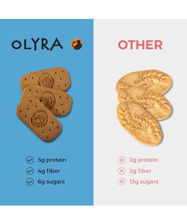 OLYRA Certified Organic Sandwich Biscuits Variety - Low Sugar High Fiber Protein Cookie (6 Boxes) - Buy Online on GoSupps.com