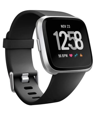 Wepro Replacement Bands Compatible with Fitbit Versa SmartWatch Versa 2 and Versa Lite SE Sports Watch Band for Women Men Small Large Black Small 5.5-7.2