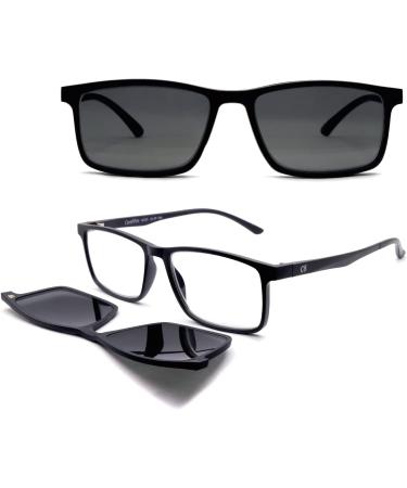 Shop Corpootto Unisex Clip-On Reading Glasses - Black-Grey Lenses | International Shipping Available - Buy Online on GoSupps.com