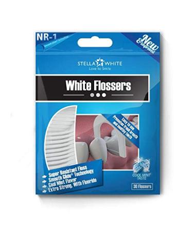 Stella White Dental Side with Smooth Glide Technology between the teeth 24 packs with 30 faces Cool Mint Extra Strong with fluoride