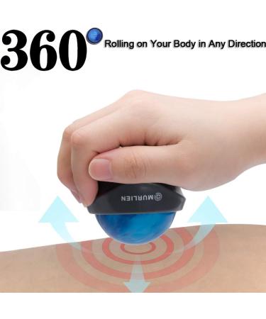 MURLIEN Massage Roller Set & Massage Ball - Blue | Enhance Recovery & Relaxation | Shop Internationally - Buy Online on GoSupps.com