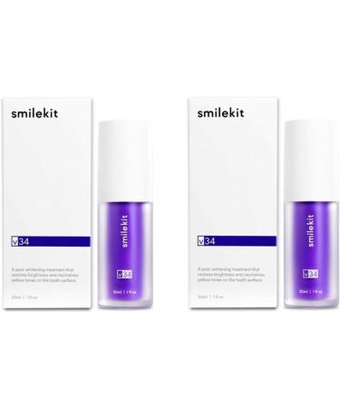 Smilekit toothpaste smilekit New Series toothpaste Purple Color Corrector Smilekit Purple toothpaste Smilekit Teeth Color Corrector Purple Teeth Whitening (2PCs)