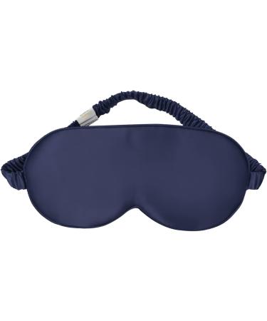 Yunchi 100% Silk Sleeping Mask - 19 Momme Mulberry Blindfold for Sleep | Unisex Comfort Eye Mask (Navy Blue) - Buy Online on GoSupps.com