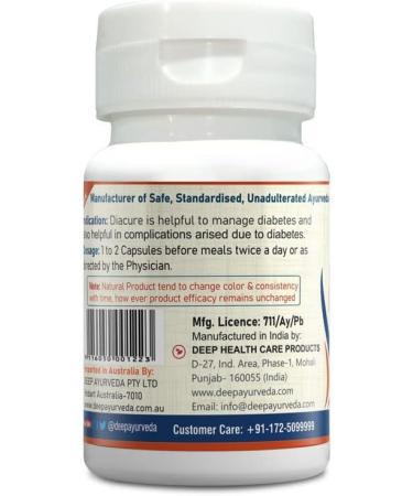Diacure Herbal Capsules for Diabetes Management & Complications | 30 Vegan Capsules - Buy Online on GoSupps.com